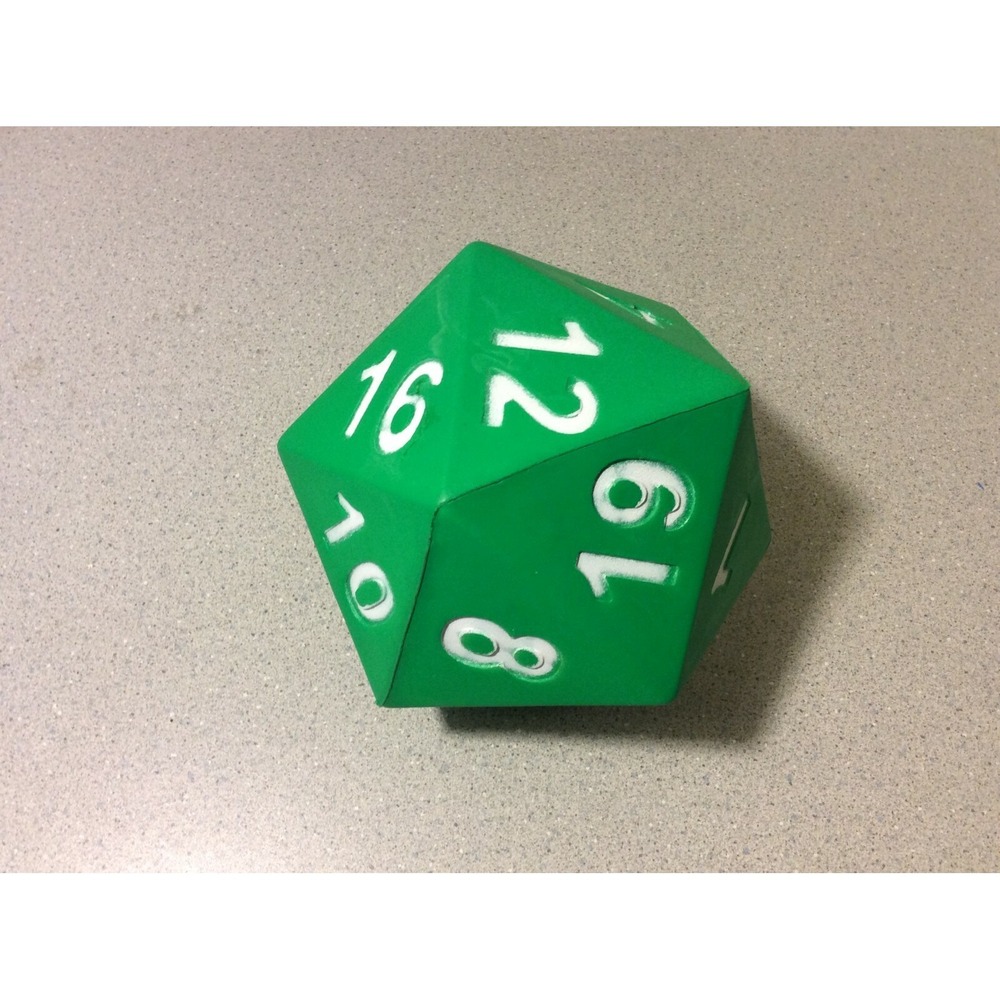 Jumbo Polyhedra Die 20 Sided Large Foam Dice Dungeons and Dragons Role Playing